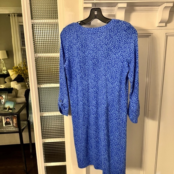 Lilly Pulitzer Fairfax 3/4 Sleeve Dress Alba Blue Easy Peasy Pintucks Tunic XS - Picture 5 of 12